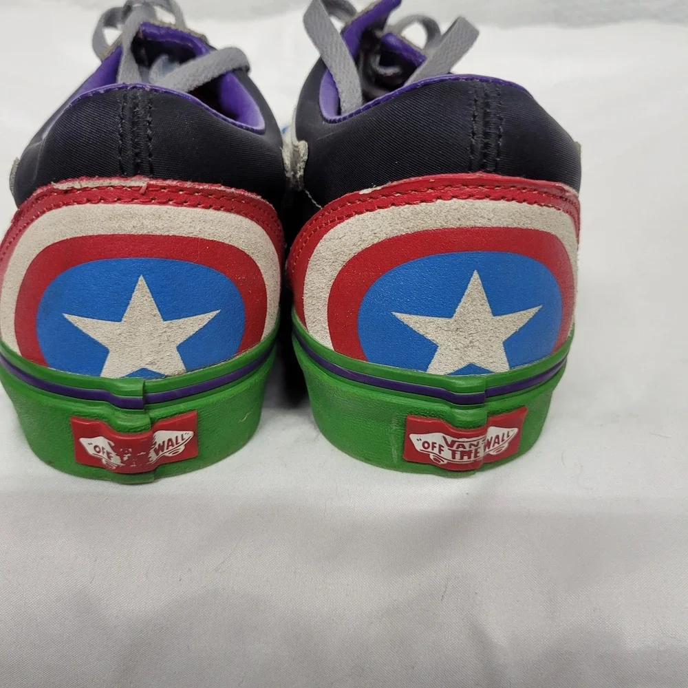 Vans x Marvel Old Skool Avengers Multi Captain America Thor Hulk M 7.5 W 9